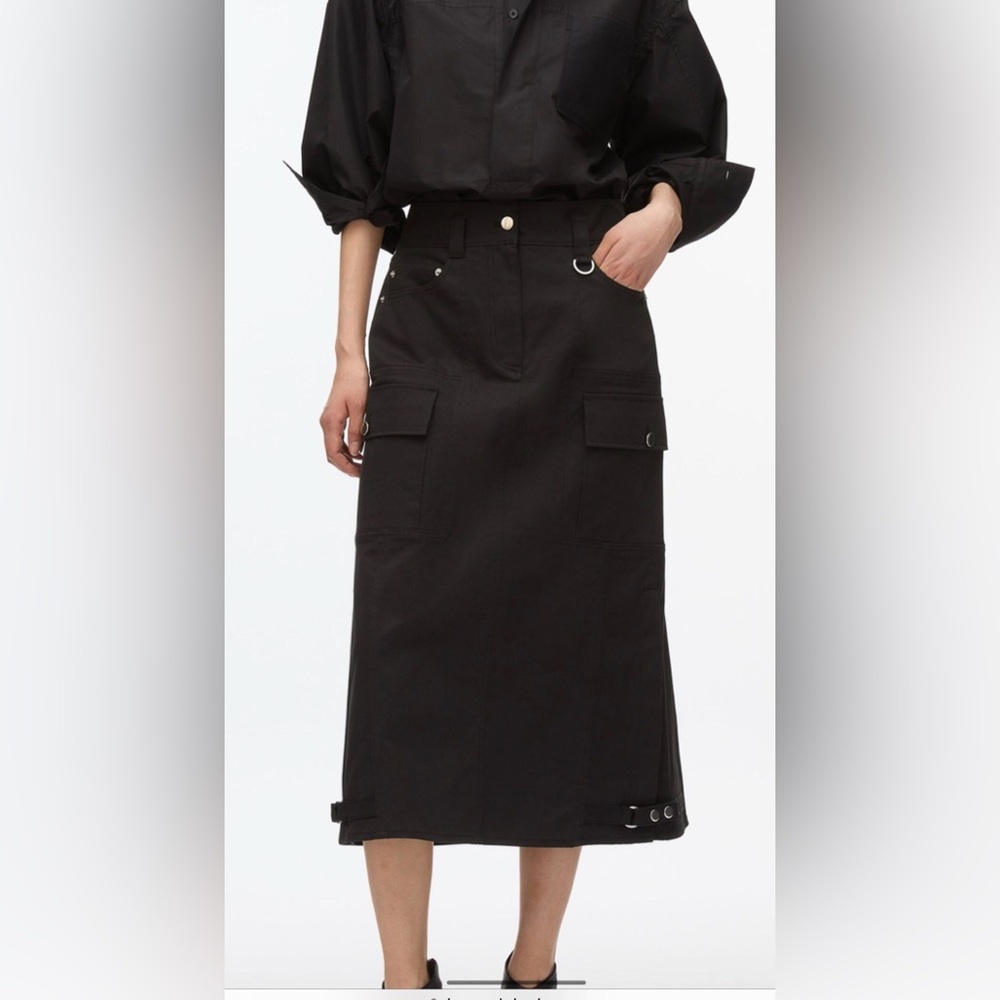 Phillip Lim Black Utility Cargo‎ Skirt Size 4  brand new